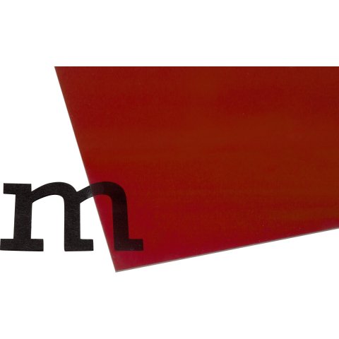 Precision acrylic glass transparent, coloured 1.0 x 740 x 1000, red (S 810 /1,0)
