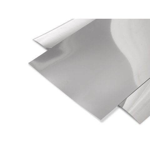 Foglio PVC rigido, specchiante, argento, liscio 0,25 x 210 x 210 x 297  DIN A4