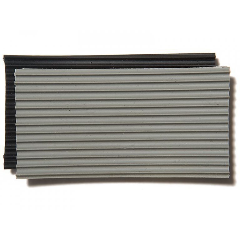 Solid rubber fine-grooved mat