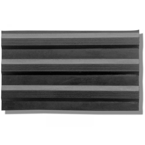 Solid rubber wide-grooved mat black  3.0 x 240 x 400
