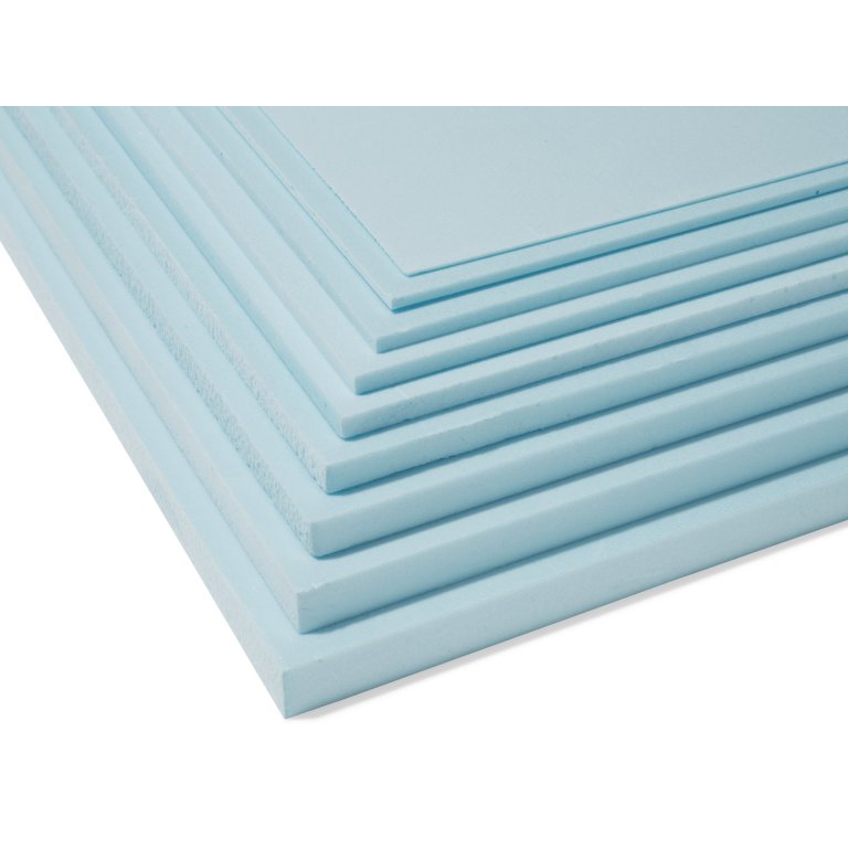 Styrofoam azul claro, recortado