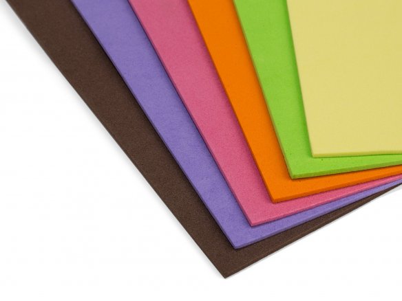 Moosgummi foam rubber self-adhesive 5 sheets gliter BASIC