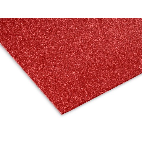 Foam rubber, coloured 2,0 x 200 x 300, glitter red