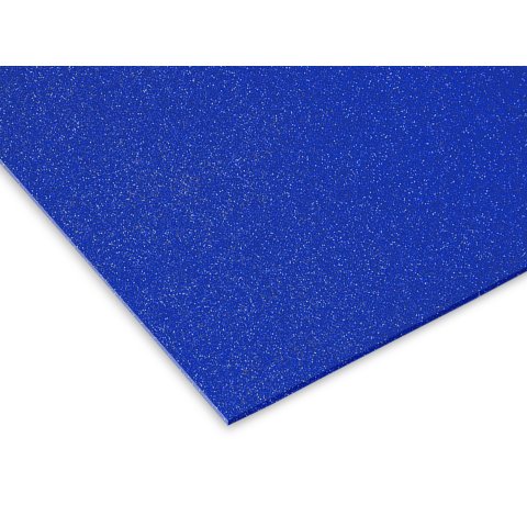 Moosgummi farbig 2,0 x 200 x 300, glitter blau