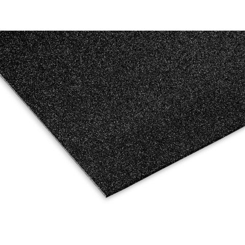 Foam rubber, coloured 2,0 x 200 x 300, glitter black