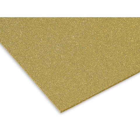 Foam rubber, coloured 2,0 x 200 x 300, glitter gold