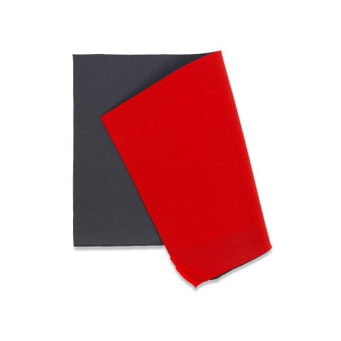 Neoprene mat, cloth coated 4,0 x 425 x 530 mm, anthrazit/red