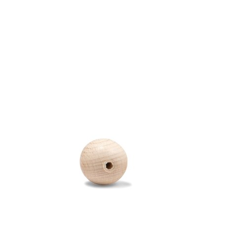 Beechwood ball, partially drilled, raw ø 20.0 x 3.0 mm