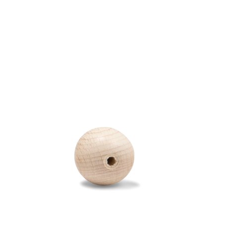 Beechwood ball, partially drilled, raw ø 25.0 x 4.0 mm