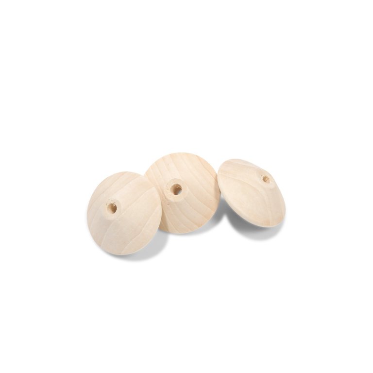 Cuenta de madera Álamo, taladrado, crudo