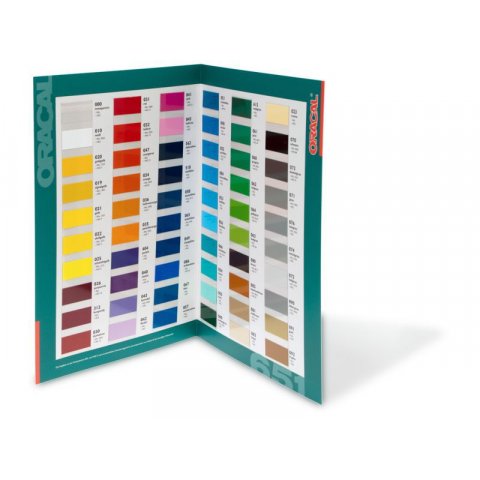 Paleta de muestra de colores Oracal 651 Calendario Intermedio