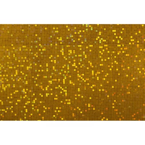 Holographic adhesive film, sheet 0.05 x 250 x 350 mm, orange glitter