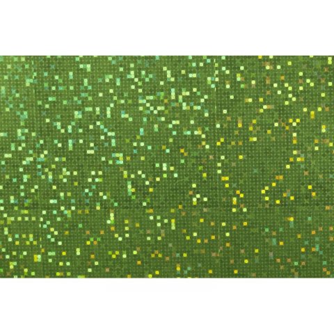 Pliego de lámina adhesiva holográfica 0,05 x 250 x 350 mm, verde claro brillante