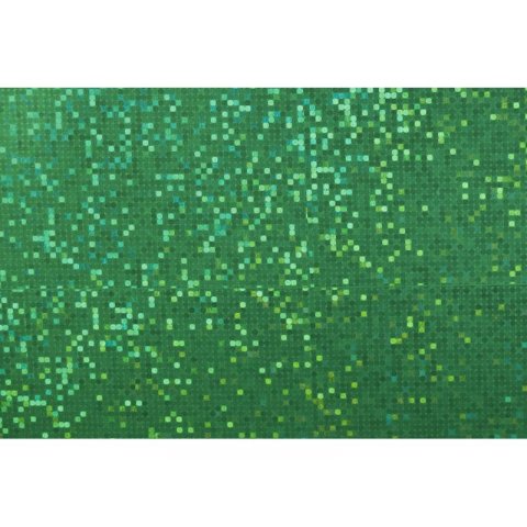 Pliego de lámina adhesiva holográfica 0,05 x 250 x 350 mm, verde oscuro brillante