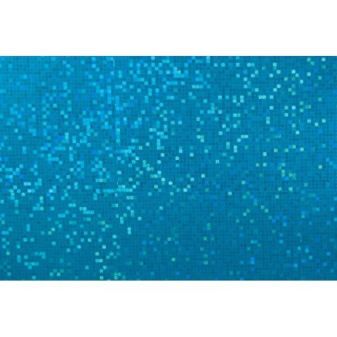 Holographic adhesive film, sheet 0.05 x 500 x 700 mm, light blue glitter