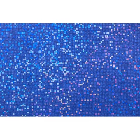 Holographic adhesive film, sheet 0.05 x 500 x 700 mm, dark blue glitter