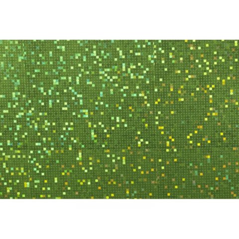 Film adesivo effetto olografico, foglio 0,05 x 500 x 700 mm, verde chiaro glitterato