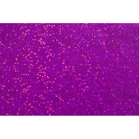Holographic adhesive film, sheet 0.05 x 500 x 700 mm, pink glitter