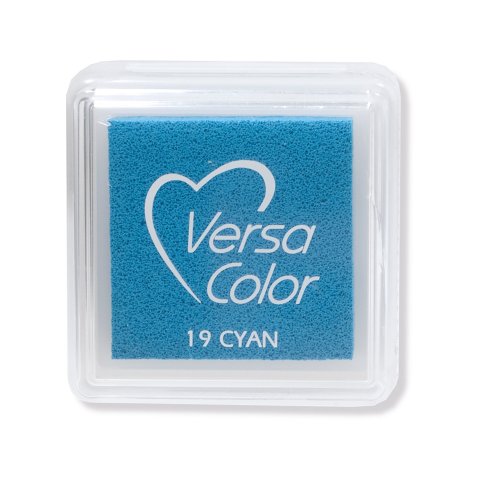 Tampone per timbri a pigmenti Versa Color Mini 25 x 25 x 10, ciano (19)