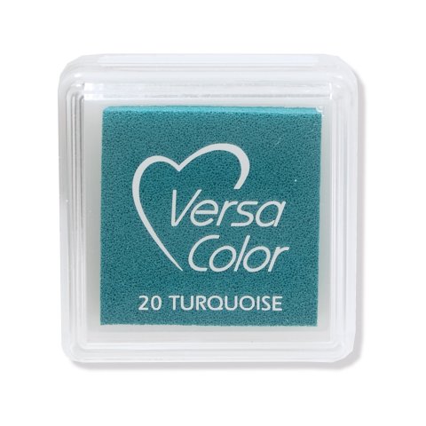 Tampone per timbri a pigmenti Versa Color Mini 25 x 25 x 10, turchese (20)