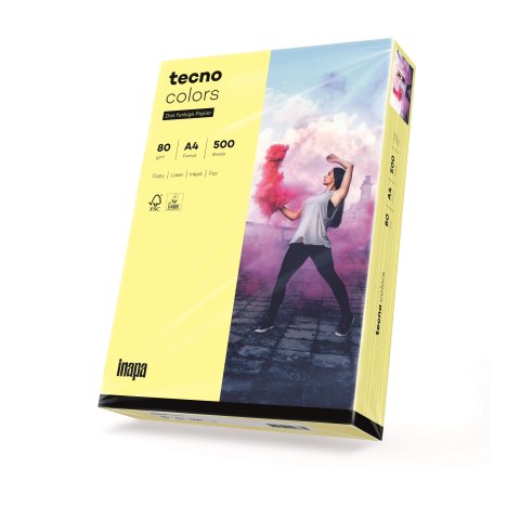 Colored copy paper 80 g/m², 210 x 297 A4 (lg), light yellow, 500 sh.