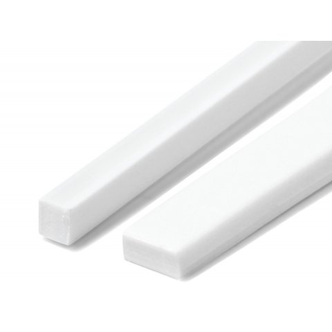 Polystyrene right-angled strips, short, white 0.50 x 0.75  l=356 mm, No. 121,  p.u.=10