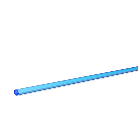 Barra redonda de vidrio acrílico XT, fluorescente ø 4,0  l=1000, azul