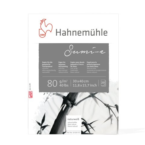 Hahnemühle Sumi-E calligraphy pad 300 x 400 mm, 80 g/m², 20 sheets
