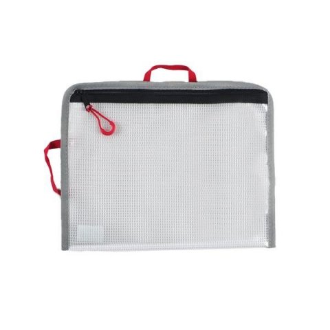 Reißverschlussbeutel Bungee Bag EVA (PVC-frei) 200 x 254 mm für DIN A5, grau