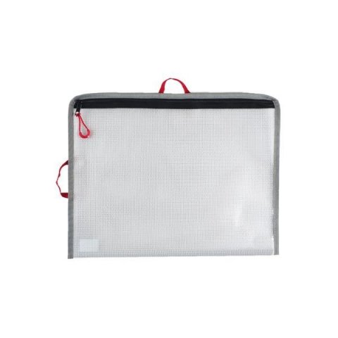Zippered bag, Bungee Bag EVA (PVC-free) 272 x 357 mm for DIN A4, grey