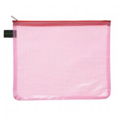 Bolsa con cremallera de color EVA (sin PVC) 200 x 254 mm para DIN A5, rojo