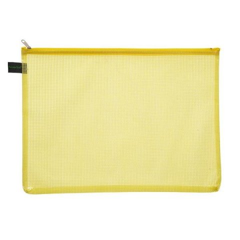 Borsa con zip in EVA colorata (senza PVC) 272 x 357 mm per DIN A4, giallo