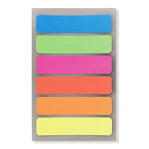 Etiketten Aufkleber Paper Poetry Office Sticker 85 x 20 mm, 4 Bl. mit 6 St., neon diverse Farben