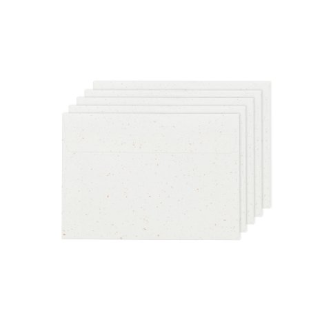 Paper Poetry Renew DIN C6 Kuverts haftklebend 162 x 114, 5 Stück, 01 offwhite/roségold