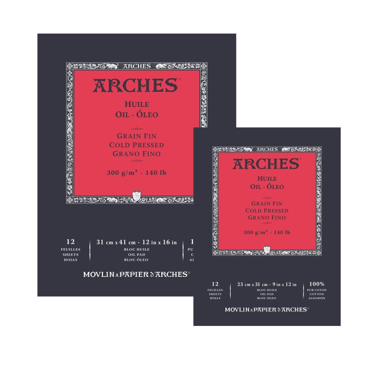 Arches oil painting block fine white, 100% CO