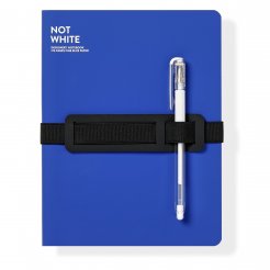 Nuuna Notebook Not White L, 165 x 220 mm, blue sides, white pencil, ribbon