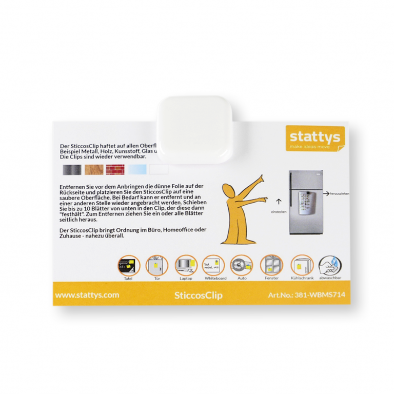 Stattys paper holder SticcosClip Set