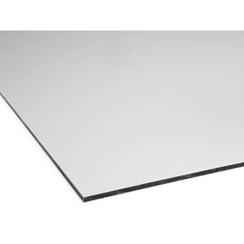 Dibond Alu/PE composite board, metallic aluminium (custom cutting available) 2,0 x 1500 x 3050, aluminium (silver), (0343631)