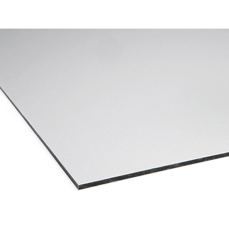 Dibond Alu/PE composite board, metallic aluminium (custom cutting available)