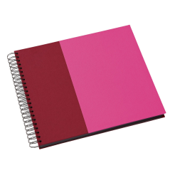 Semikolon spiral album Cutting Edge, black inside 37.5 x 30.1 x 3.5 cm, raspberry fuchsia