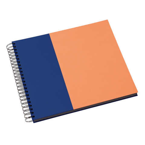 Semikolon spiral album Cutting Edge, black inside 37.5 x 30.1 x 3.5 cm, cobalt peach