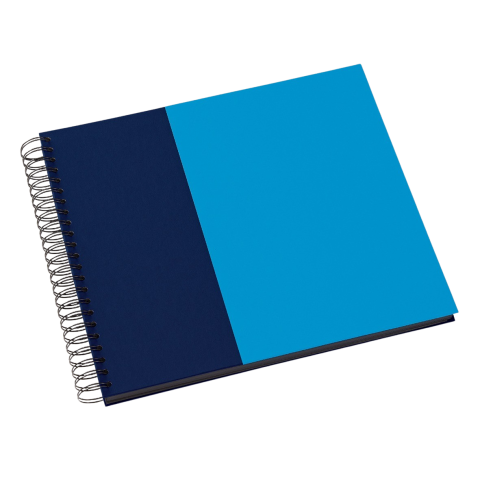 Semikolon spiral album Cutting Edge, black inside 37.5 x 30.1 x 3.5 cm, marine aqua