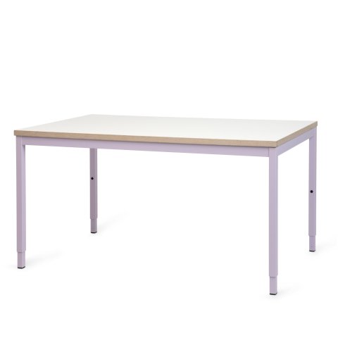 Modulor table M for children, ice purple Melamine worktop white, multiplex edge, 25x680x1200mm