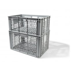 Baker´s box, open-worked, grey
