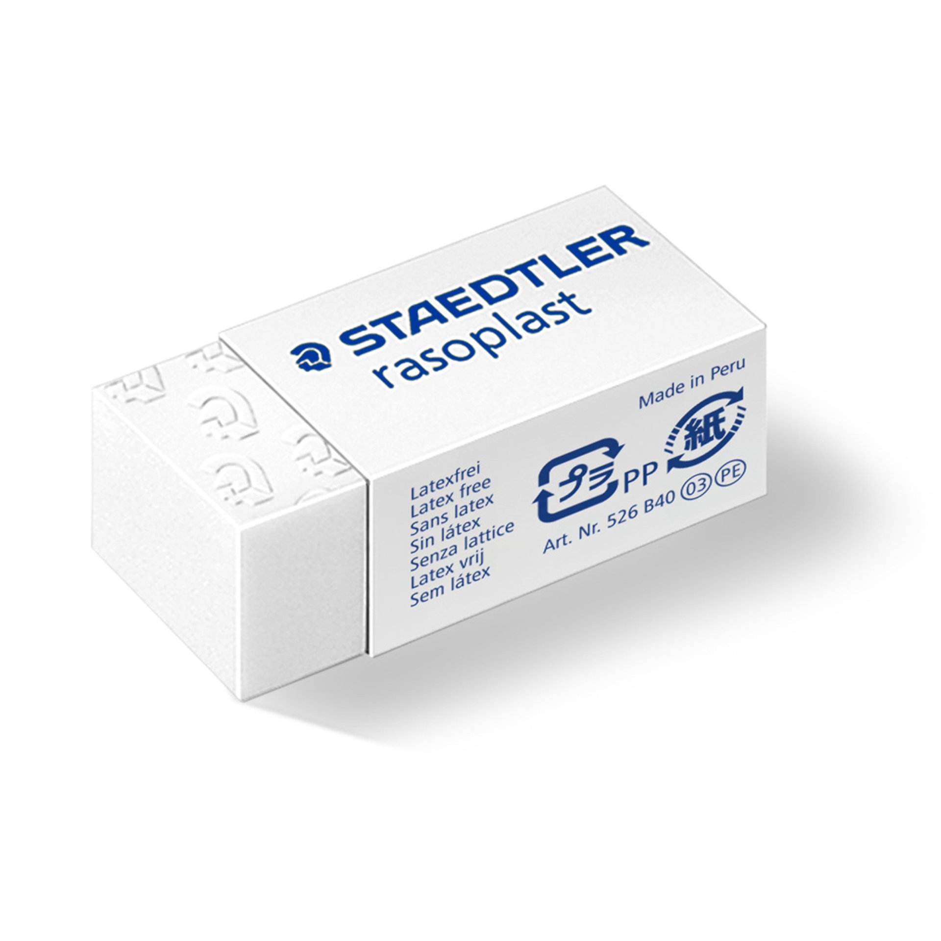 Ashton And Wright Klassischer Radiergummi, Latexfrei, 2 Stück Weiß – 62x22x11 Mm, Phthalatfrei
