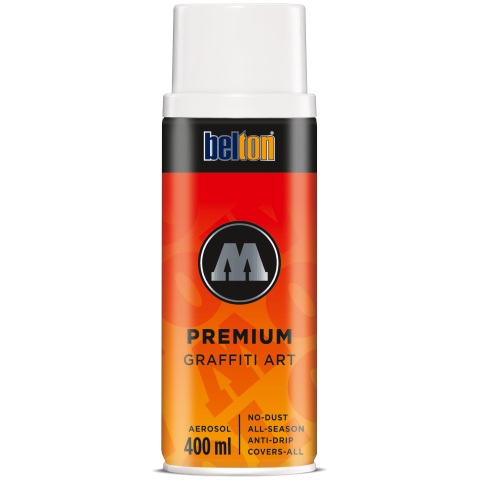 Molotov Spray Paint Belton Premium frasco de 400 ml, señal blanca (231)