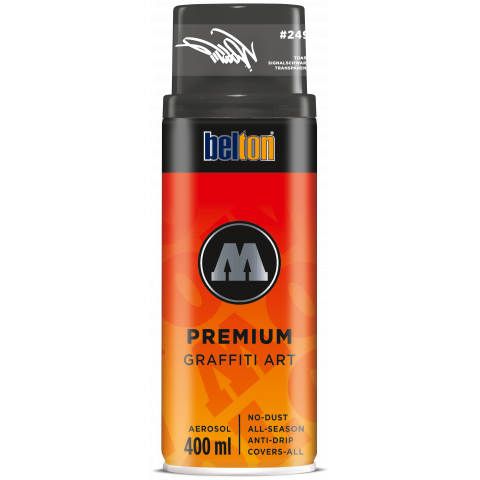 Molotow Sprühlack Belton Premium Dose 400 ml, toast signalschwarz transparent (249)
