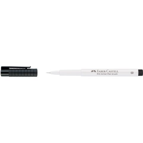 Faber-Castell Tuschestift Pitt Artist Pen Stift, B weiß