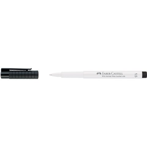 Faber-Castell Ink Pen Pitt Pluma de artista Pasador, 1,5 mm blanco