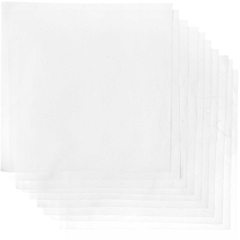 Stoffabschnitte blanko aus 100 % Baumwolle 10 St. je 20 x 20 cm, 123 g/m², weiß
